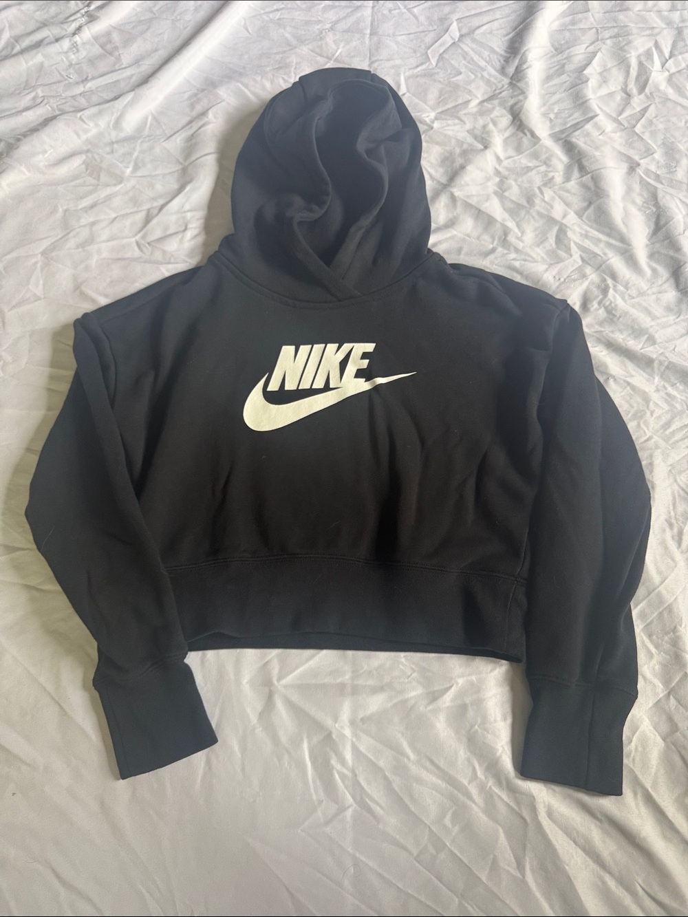 NWOT Nike Black Hoodie with White Swoosh Logo